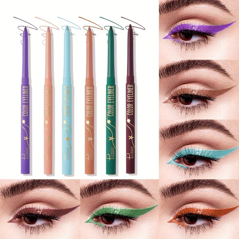Pudaier Long-Lasting Waterproof Colored Eyeliner Is Easy To Outline The Eyes Without Smudging. It Is Suitable for Valentine'S Day And Music Festivals.