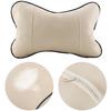 1Pc Soft Auto Car St Hdrest Pillow Brthable Hd Neck Support Cushion Pad(Beige)