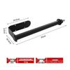 Black Wall-Mounted Stainless Steel Toilet Paper Holder