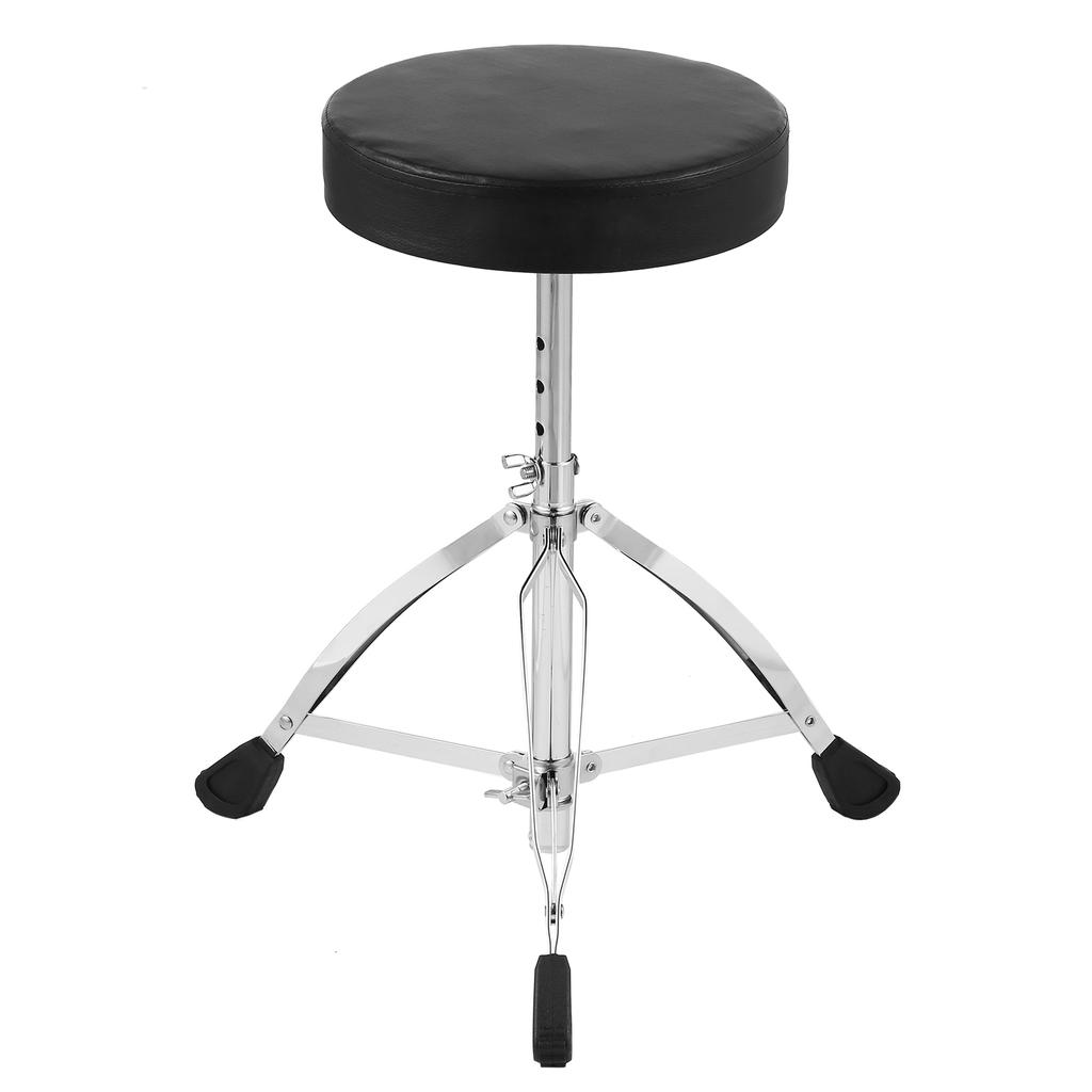 AROMA Universal Drum Throne Round Padded Drum Seat Stool Double braced Stainless Steel Legs Anti slip 5 Levels