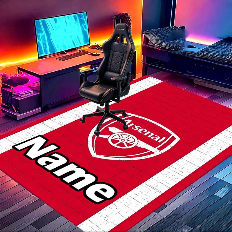 Custom Name Personalized football team Print Carpet, Versatile Home Decor Rug, for Playroom, Apartment, Balcony, Entryway, Hallway Gift