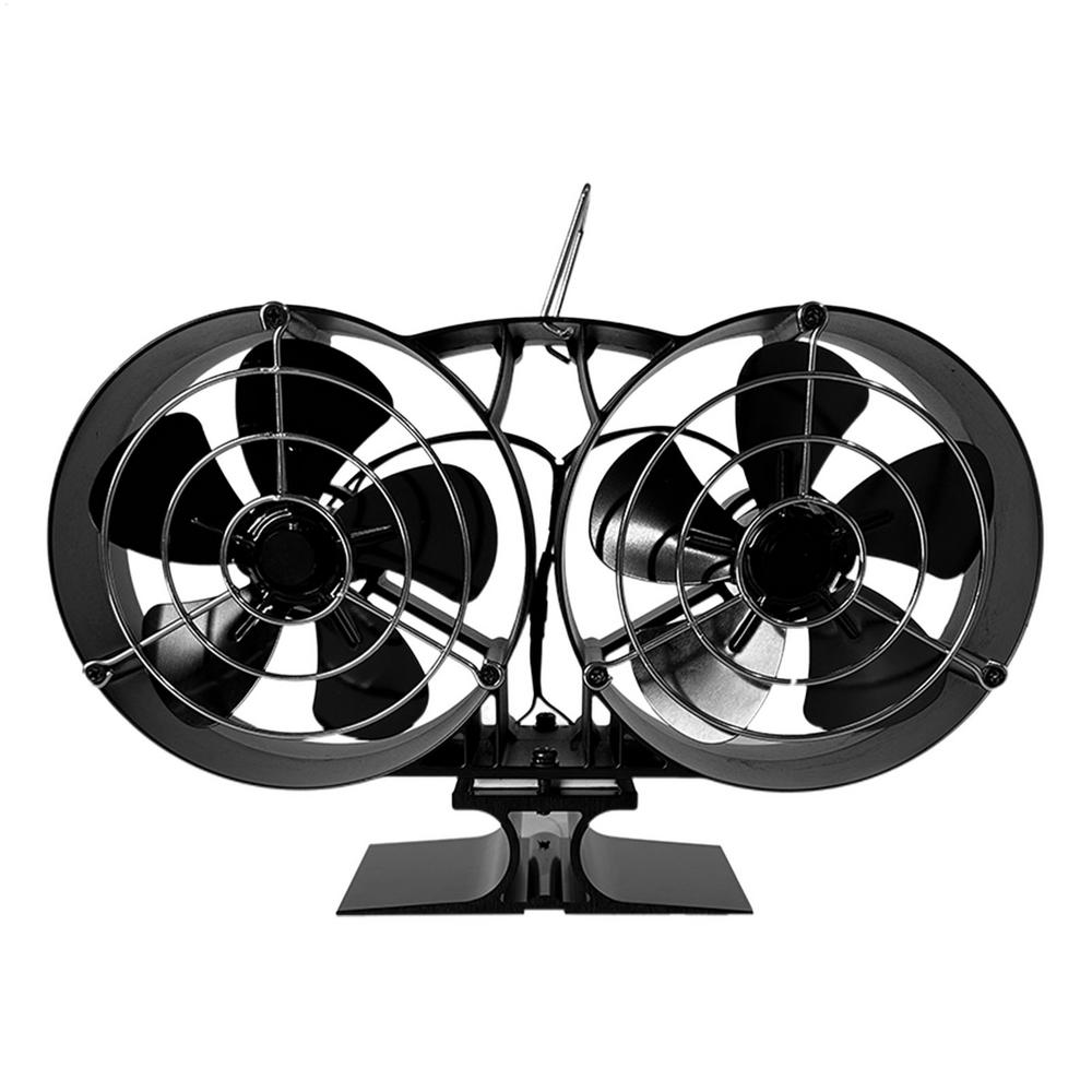 Ventilator pentru sobă pe lemne 12 pale Ventilatoare pentru sobă Acționate de căldură Ventilator pentru sobă Negru Căldură șemineu Ventilatoare pentru plită acționate de căldură SF707T Ventilatoare pentru șemineu