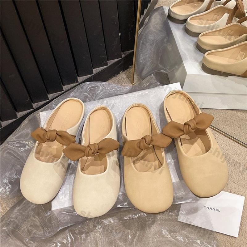 Fashion Women's Half Slippers 2025 Spring Summer New Outdoor Fashion Bow-knot Soft Sole Flats Lightweight Comfortable Non Slip Sandals