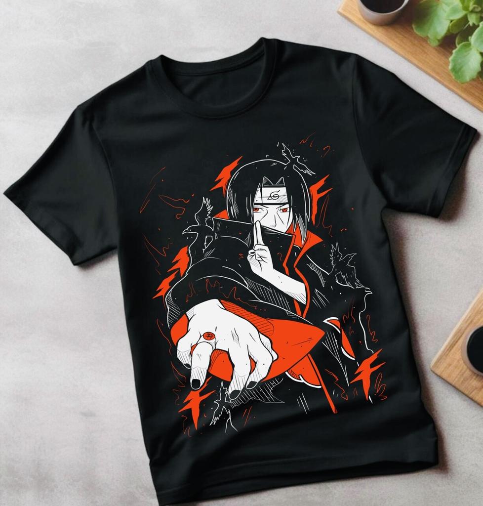 Pain Akatsuki TShirt Naruto Itachi Uchiha Horror Unisexga Anime Black Gift shirt