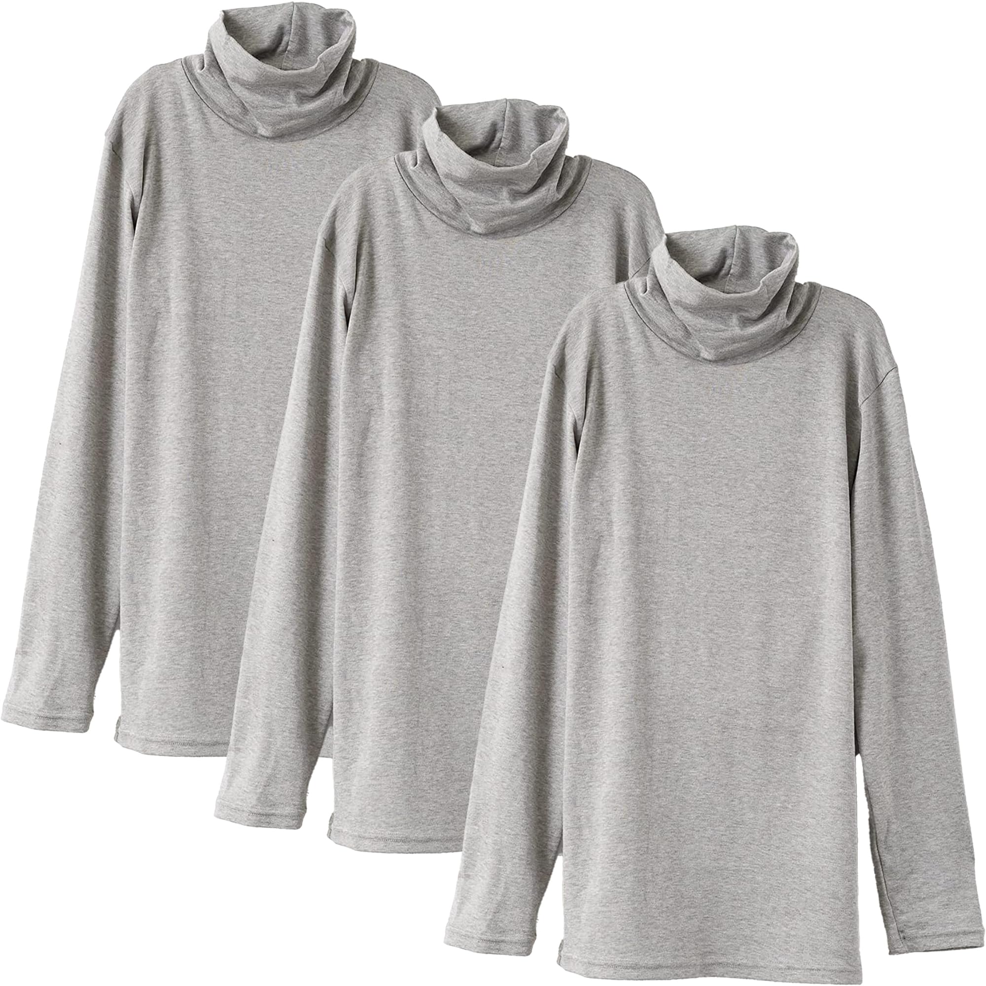 

Влагопоглощающее, генерирующее тепло, теплое нижнее белье с длинным рукавом и высоким воротом, цвет 3 серый [вязаный Shirasagi] HEAT&STRETCH осень/зима для женщин