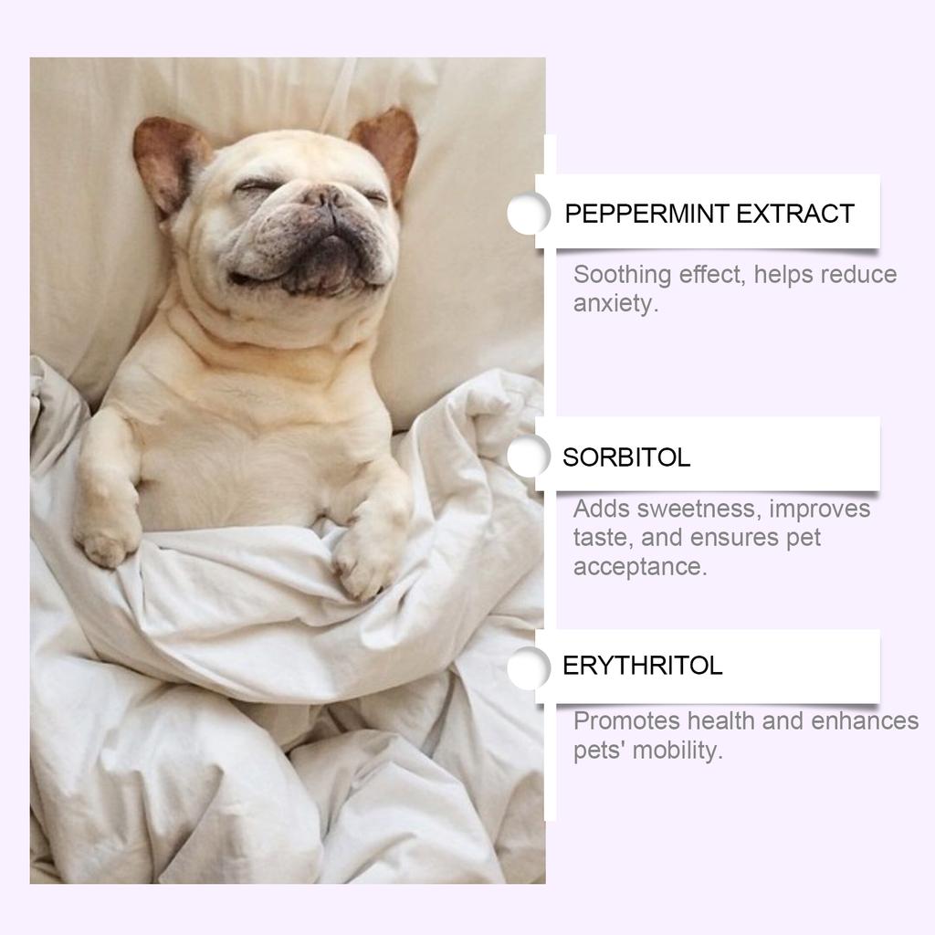 Krople na sen dla psa: Wspiera sen nocny psów, Kropelki i suplement do pielęgnacji snu zwierząt