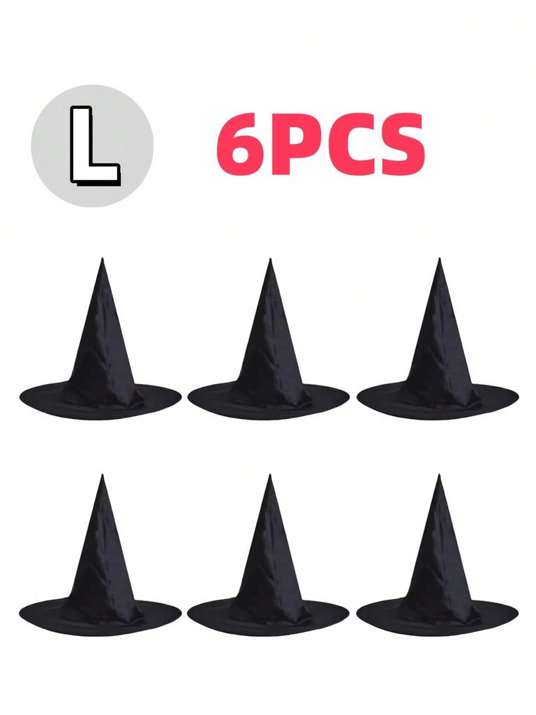 12PCS Halloween Party Decoration Hats Suitable For Both Men And Women Black Wizard Hats Halloween Party Costumes Accessories