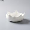 White Ceramic Dining Plate Irregular Dessert Plate Fruit Bowl Soup Plates Salad Bowl Dim Sum Dish Pastry Plates Snack Bowls Tray