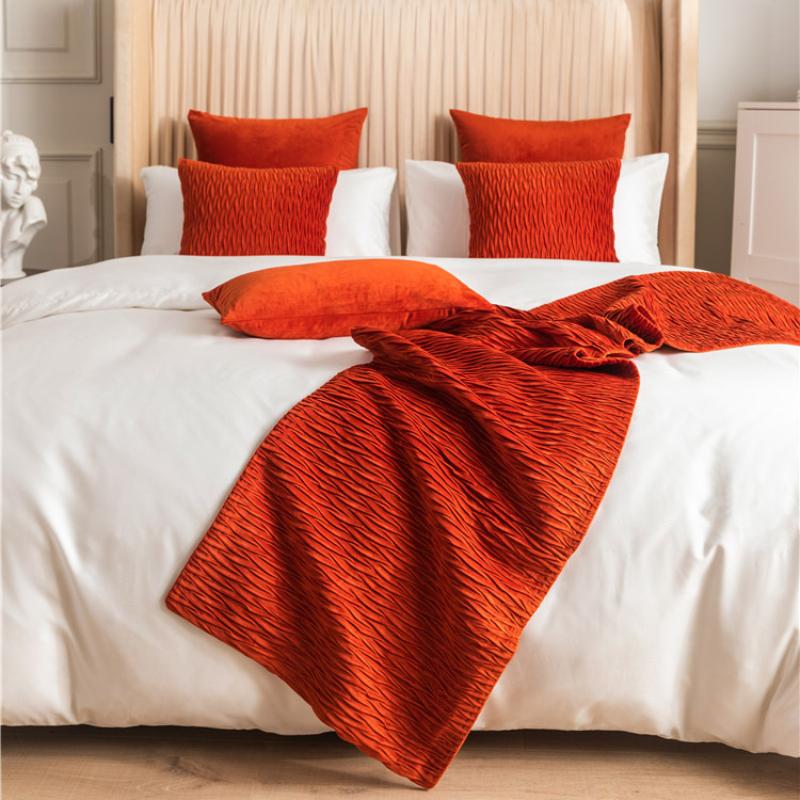 

Складчатая бархатная дорожка с волнистым узором для дома, отеля, кровати, полотенце, дорожка для стола, обеденная, свадебная вечеринка, декор, хвостик кровати, полотенце, флаг для кровати 45*180cm