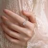 Korean-Style Silver Plated Four-Leaf Clover Best Friend Ring - Minimalist & Trendy Women's Luxury Fashion Design.