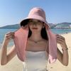 New Wide Brim Sunshade Shawl Cap Wide-Brimmed Breathable Visor Sun Hat Lightweight Neck Protection Hat Summer Season
