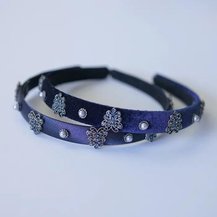 Slim Pearl Crystal Hairband