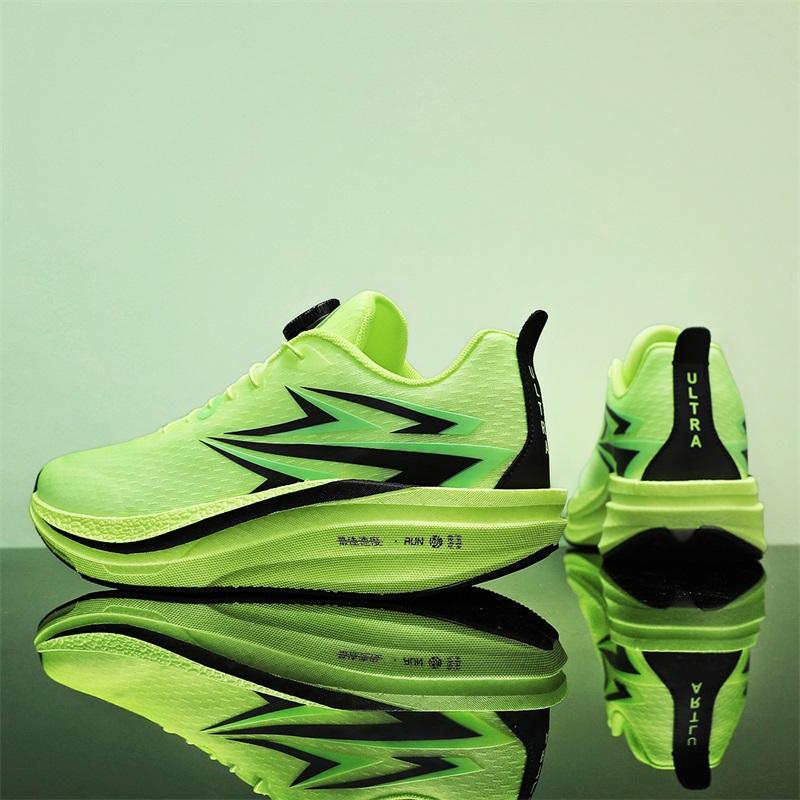 Children's Shoes for Boys and Girls, Medium and Large Children, Breathable Shock-Absorbing Rotating Button Sneakers, Running Sho