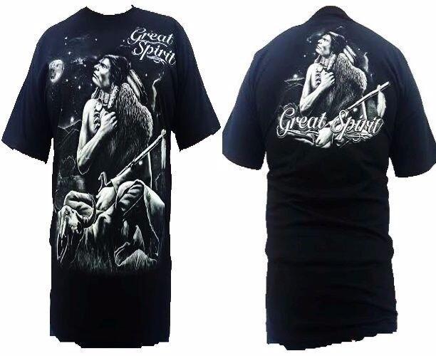 NATIVE INDIAN MENS T-SHIRT TRIBAL GREAT SPIRIT TEE Unisex T-Shirt XXL