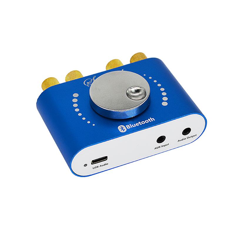 Bluetooth 5.0 Digital Audio Power Amplifier S Class D Mini HiFi Stereo 200W *2 12V/24V Home Car USB Music Sound Card AMP Speaker