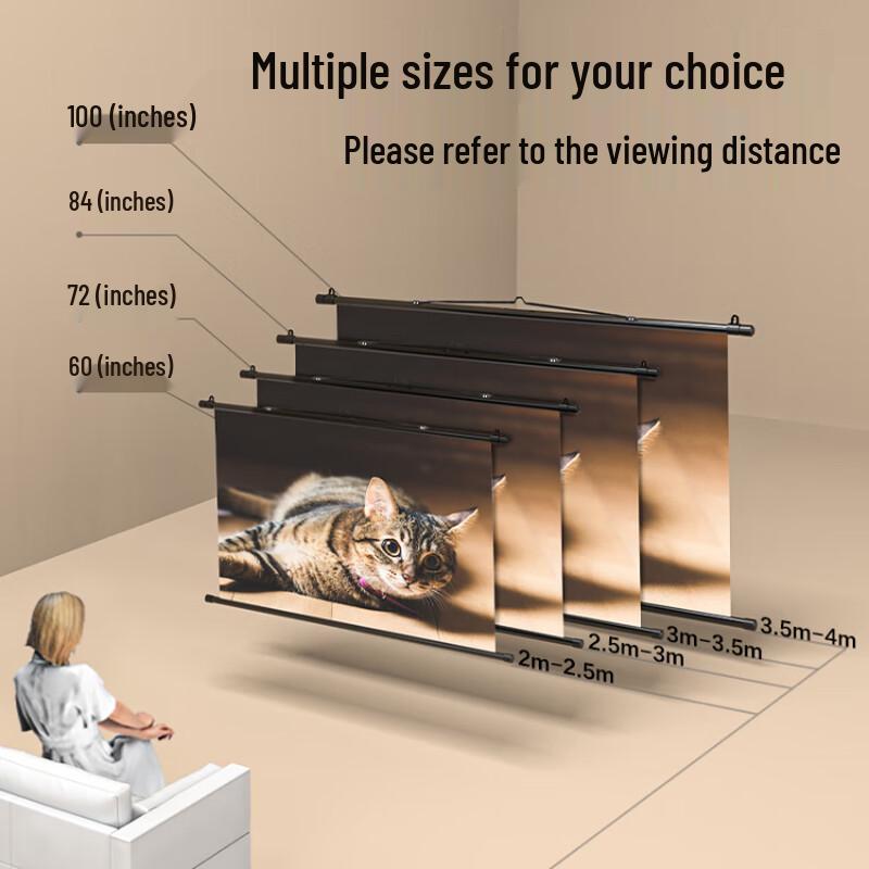 Deli MS301Z 72-inch 16:9 Tripod Projector Screen