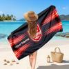 Nottingham Forest Custom Beach Towel, Personalized Name Text Print, Football Logo Soft Quick‑Dry Towel Holiday Gift