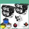 Light Led For Work Bar Cars Motorcycle Driving Fog Lights Headlights Spotlight Blue Angel Eyes Drl Truck Off Road