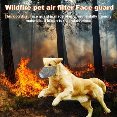 Muilkorf voor honden met verstelbaar luchtfilter, ademend, anti-condens en stofbestendig, beschermende muilkorf voor grote en kleine honden.