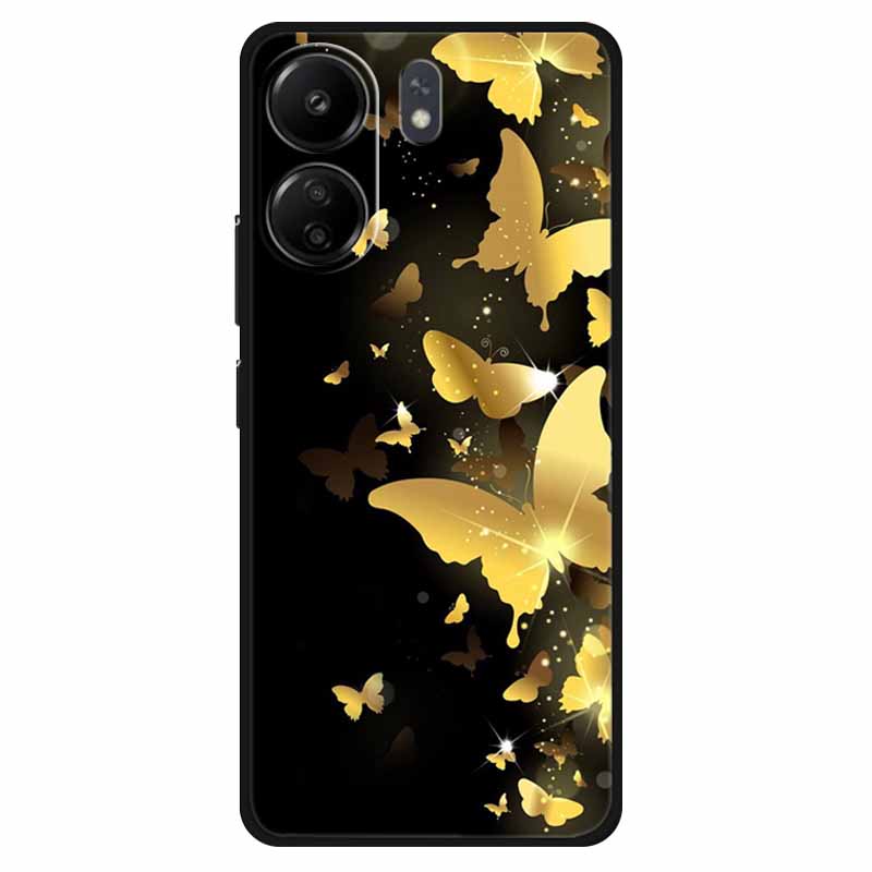Funda For Xiaomi Poco C65 Case Soft Lion Wolf Black Shockproof Back Cover for Poco C65 C 65 Soft Case Poco C65 Cool Soft Bumper