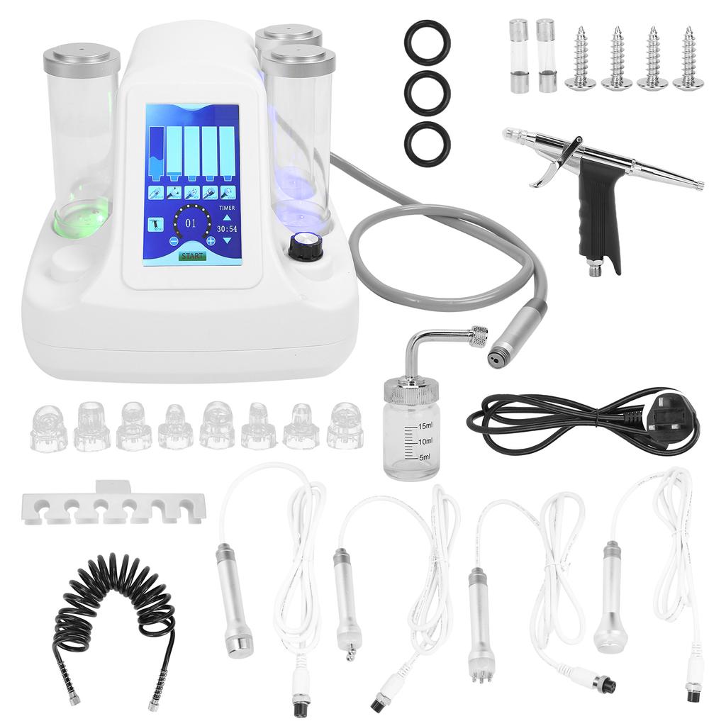 Hydrogen Oxygen Facial Beauty Machine 6 In 1 Face Skin Rejuvenation Oxygen Injection Machine220V UK