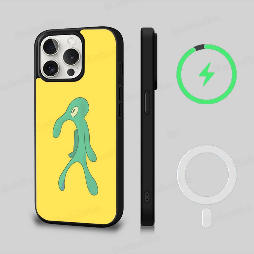 Custodia Carina per Telefono con Bambole di SpongeBob Per iPhone 17 Air 16 15 14 13 12 11 Pro Max Plus Per Copertura di Ricarica Wireless Magsafe