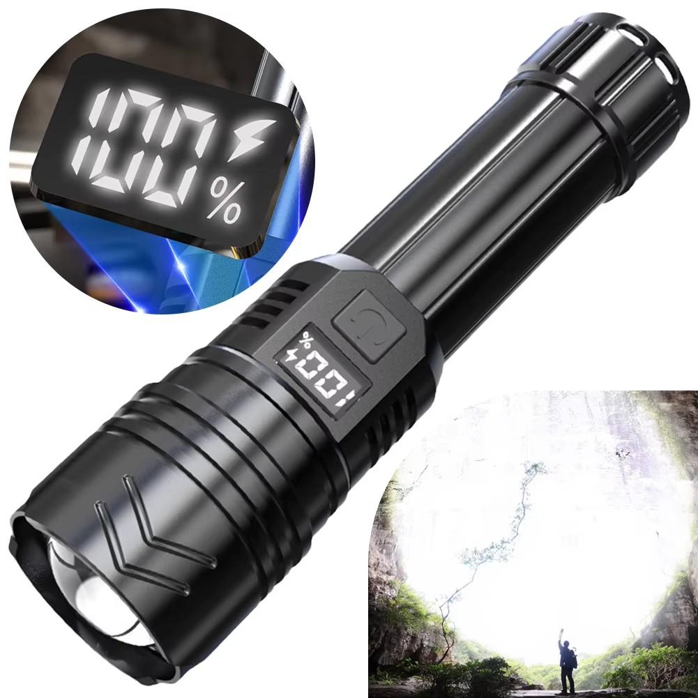 High Power Led Flashlight 1000000LM Powerful Flashlight Portable USB Rechargeable Led Lamp 2000mah Emergency Camping Torch