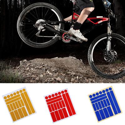 Bicycle Warning Sticker Practical Self-adhesive Honeycomb Grid Pattern Bike Reflective Strip Car Accessories