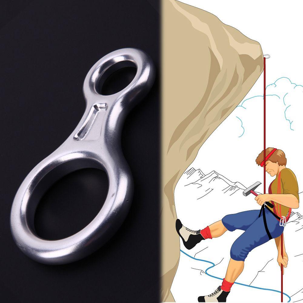 Descent Device Escape Rope for 8-16mm Rope Descender Carabiner 8 Ring Climbing Slow Down Rings