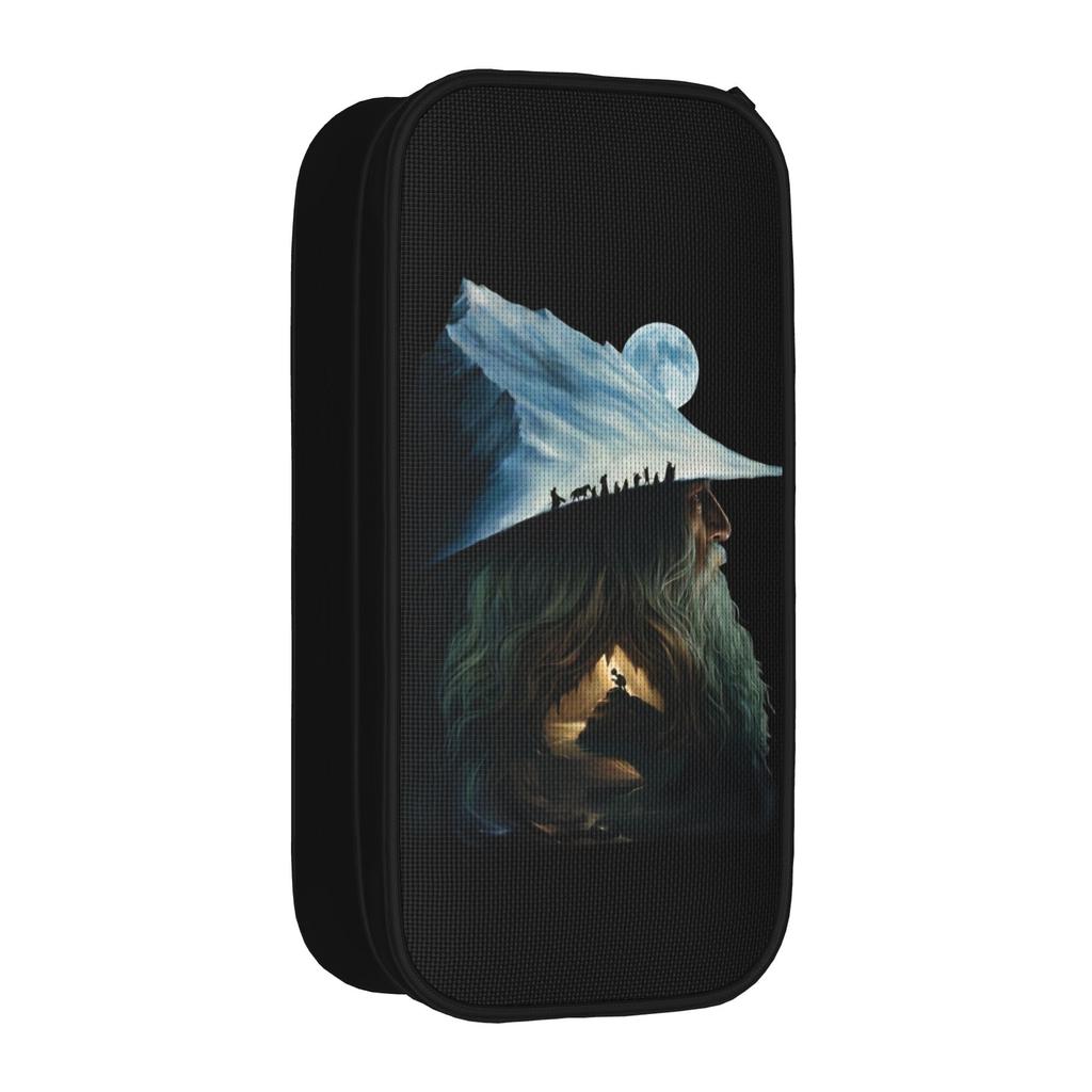 Journey To Misty Mountain Pencil Case Classic L-Lords R-Rings Pen Holder Bag for Student Large Storage Office Gift Pencilcases