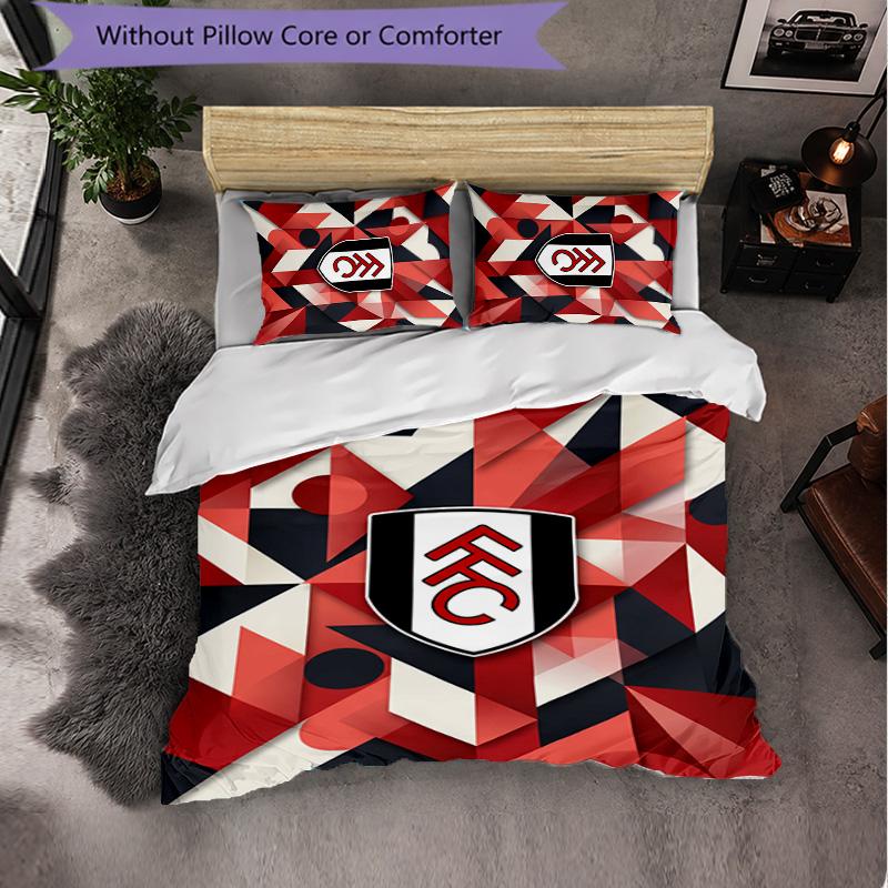 Set Biancheria da Letto Fulham Football 3 Pezzi Morbido Set Copripiumino con Federe Set Decorazione Camera da Letto per la Casa