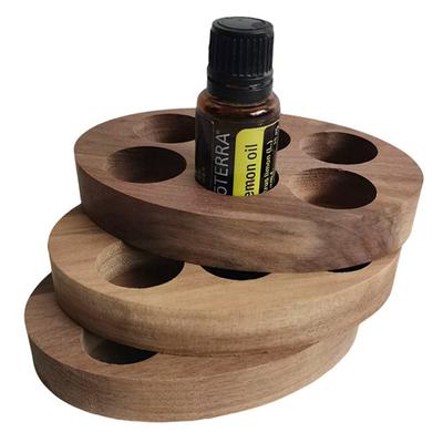 6-Vaks Opbergdoos voor Essentiële Olie Houten Organizer Rek Displaystandaard