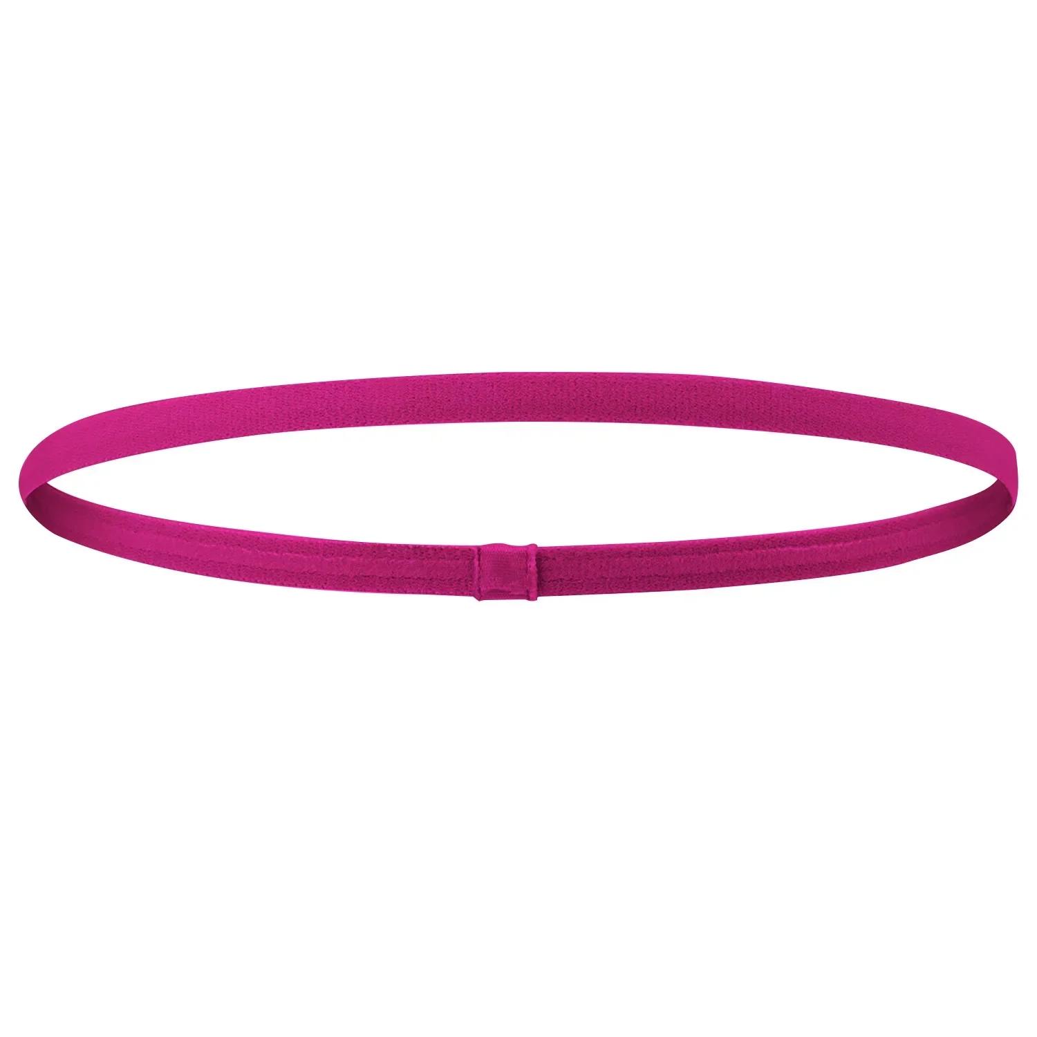 

1PC Non-Slip Elastic Sweatband Outdoor Sports Fitness Hairband Exercise Yoga Hair Band Football Running Headband for Women Men Яскраво-рожевий