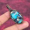 Tree Of Life Copper Blue Turquoise Pendant Copper Wire Wrapped Moonstone Jewelry