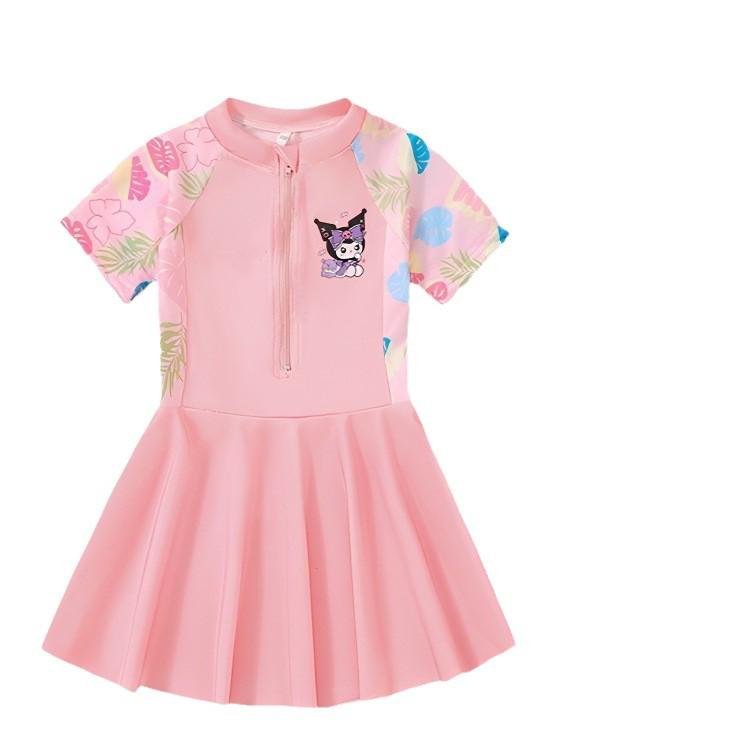 Costum de baie fustă dintr-o piesă pentru fete 2024 - Costume de baie de vară pentru copii în mărimi mici, medii și mari