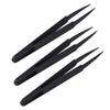 Multifunction 24 Pcs Black Plastic Electronic Pointy Tip Anti-Static Tweezers