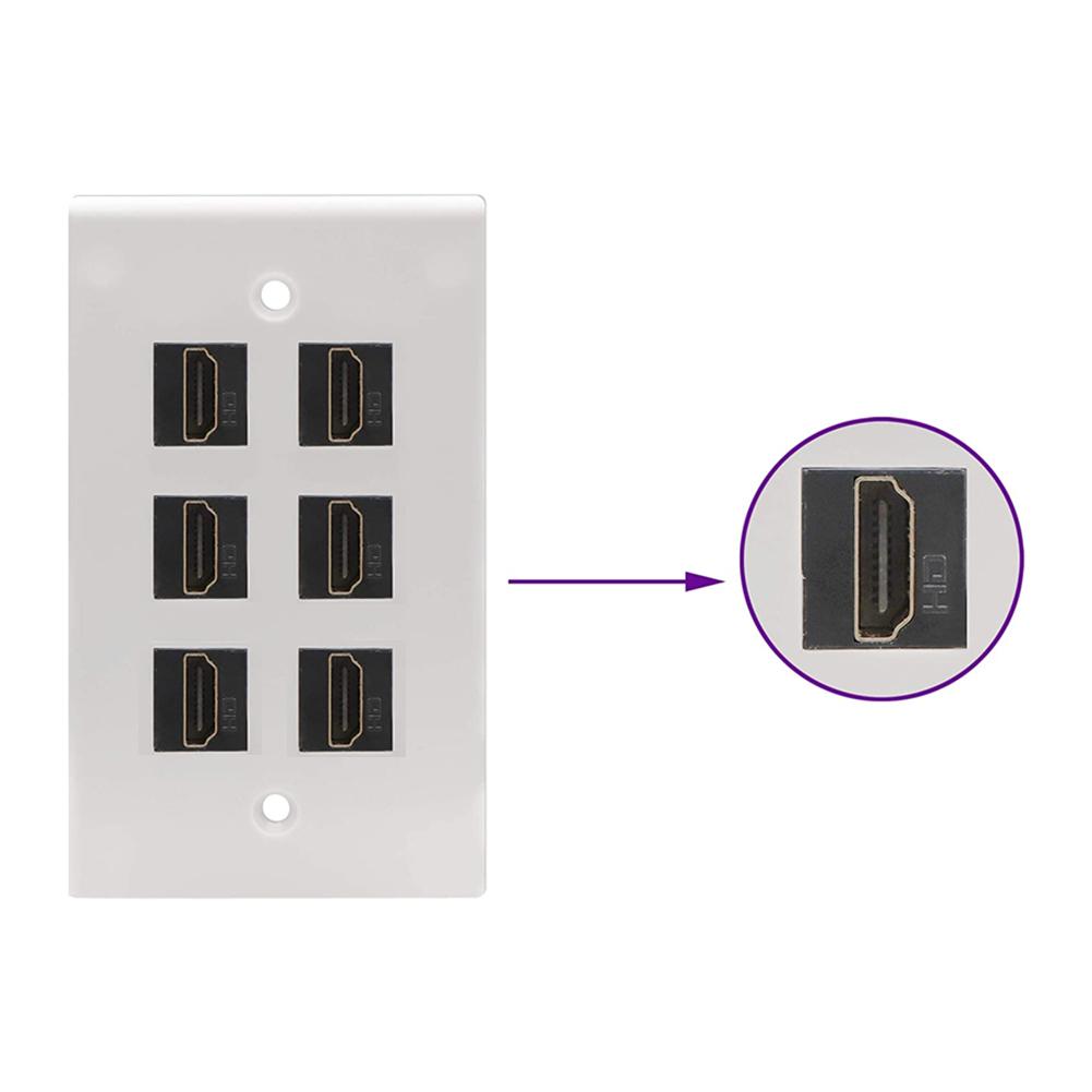 Keystone Jack Insert Support 4k Female To Female Coupler Adapter HDMI-Compatible Easy To Use for Wall Plate Outlet Panel