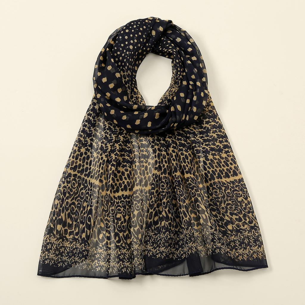 Spring Printed Chiffon Scarf Floral Printed Beach Shawl Lightweight Neck Scarf Summer Neck Sun Protection Scarf Shawl 150*50cm