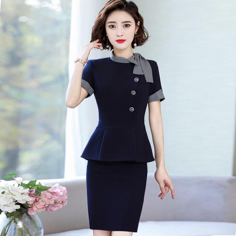 Dámské sako s krátkým rukávem v korejském stylu jaro/léto 2025 - Profesionální dámské sako
