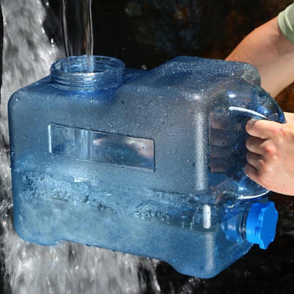 Water Dispenser Carrier with Faucet Large Capacity Emergency Water Barrel Container for Vehicle Car Outdoor Camping Bucket