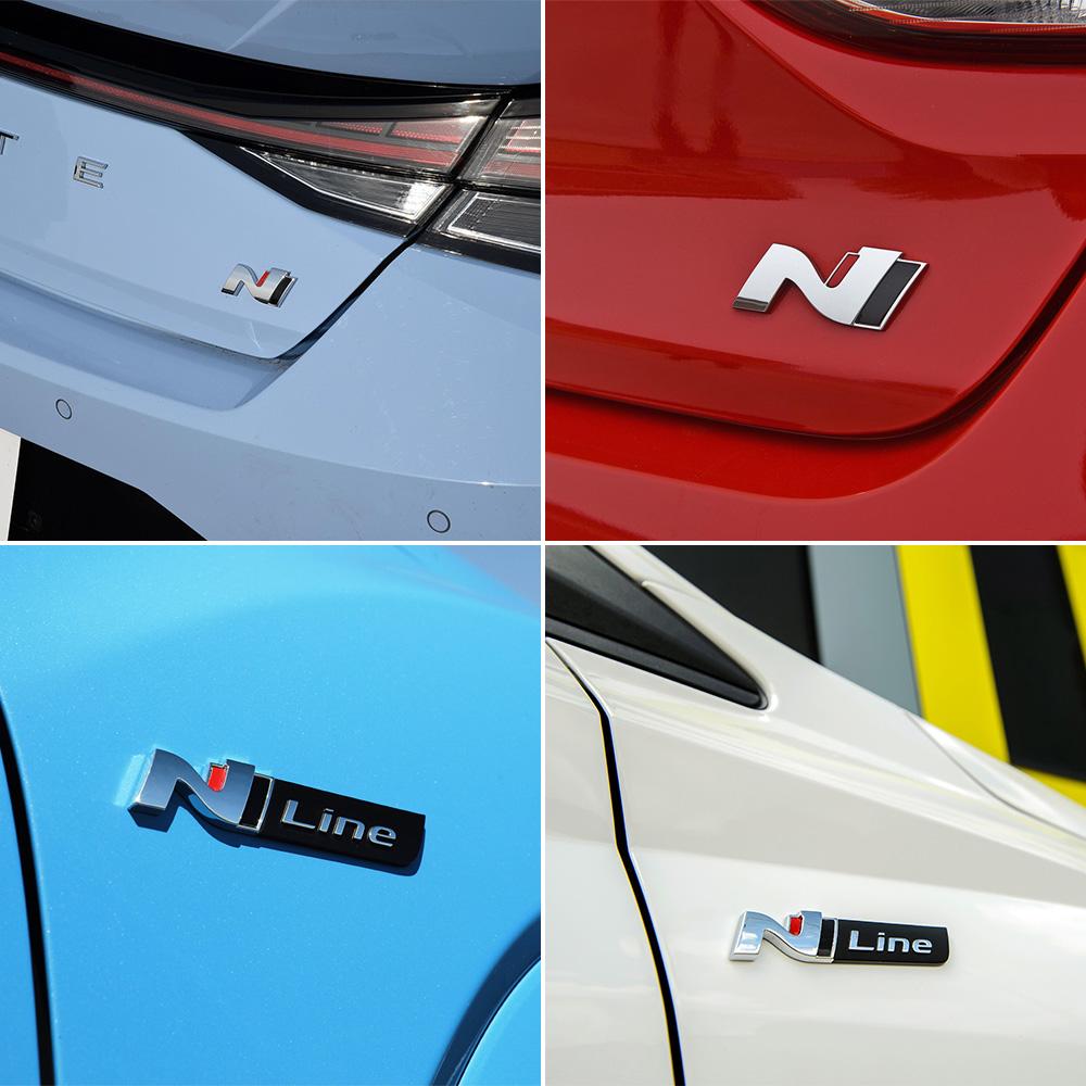 CMQW3 Car 3D Metal Sticker For Hyundai Avante Elantra N Sonata N Line Veloster KONA i30 Fastback Trunk Badge Fender Trim Logo Decorate