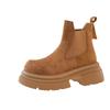 Retro British Martin boots women's 2025 autumn and winter new small super fire thick-soled heightening short boots rhubarb boots