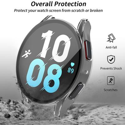 Case+Band for Samsung Galaxy Watch 4/5/6 40mm 44mm Silicone Bracelet Screen Protector Cover for Samsung Watch 4 40mm 44mm Strap