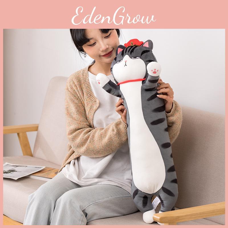 Cartoon Cat Fluffy Body Pillow In Eyecatching Black Colors For Accents Home