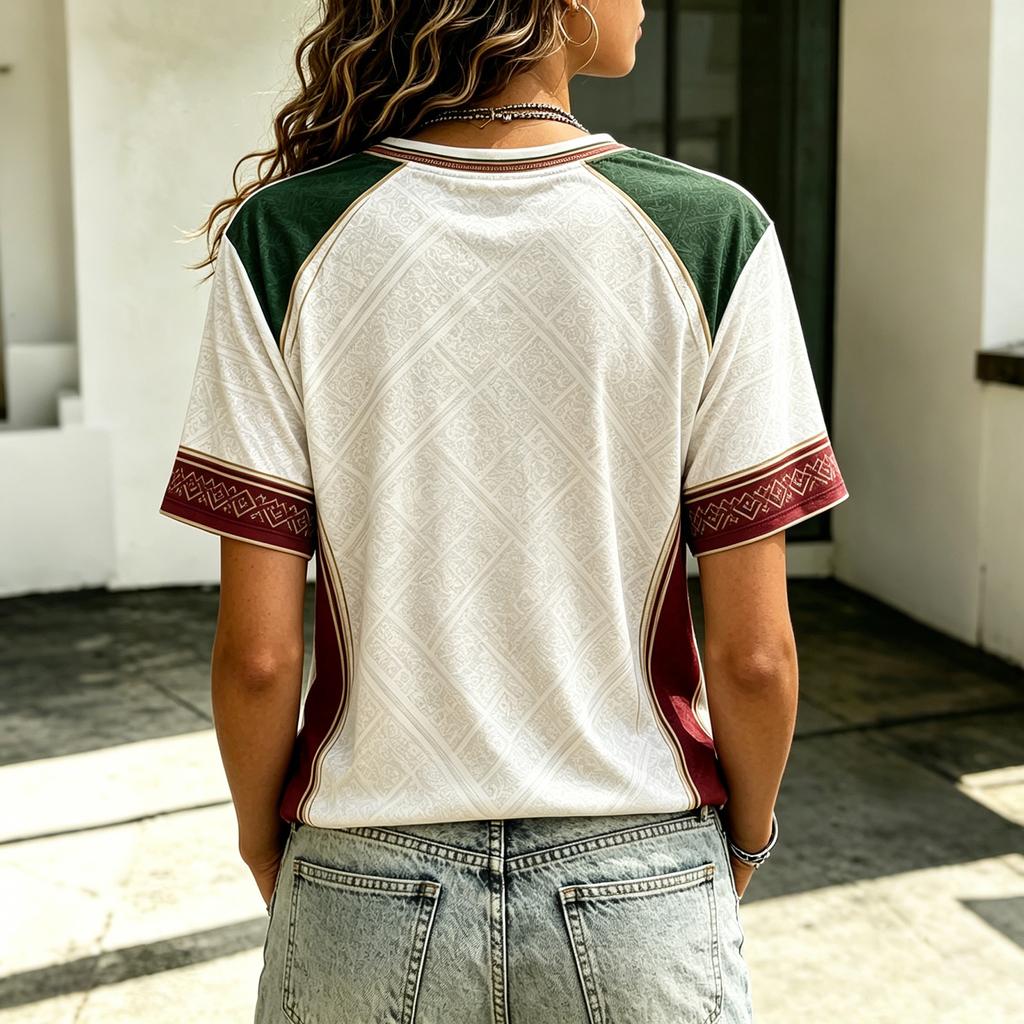 Women's Mexican Graphic Print Short Sleeve T-Shirt Neck Cotton Top