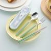 Portable 304 Stainless Steel Cutlery Set with Storage Box
