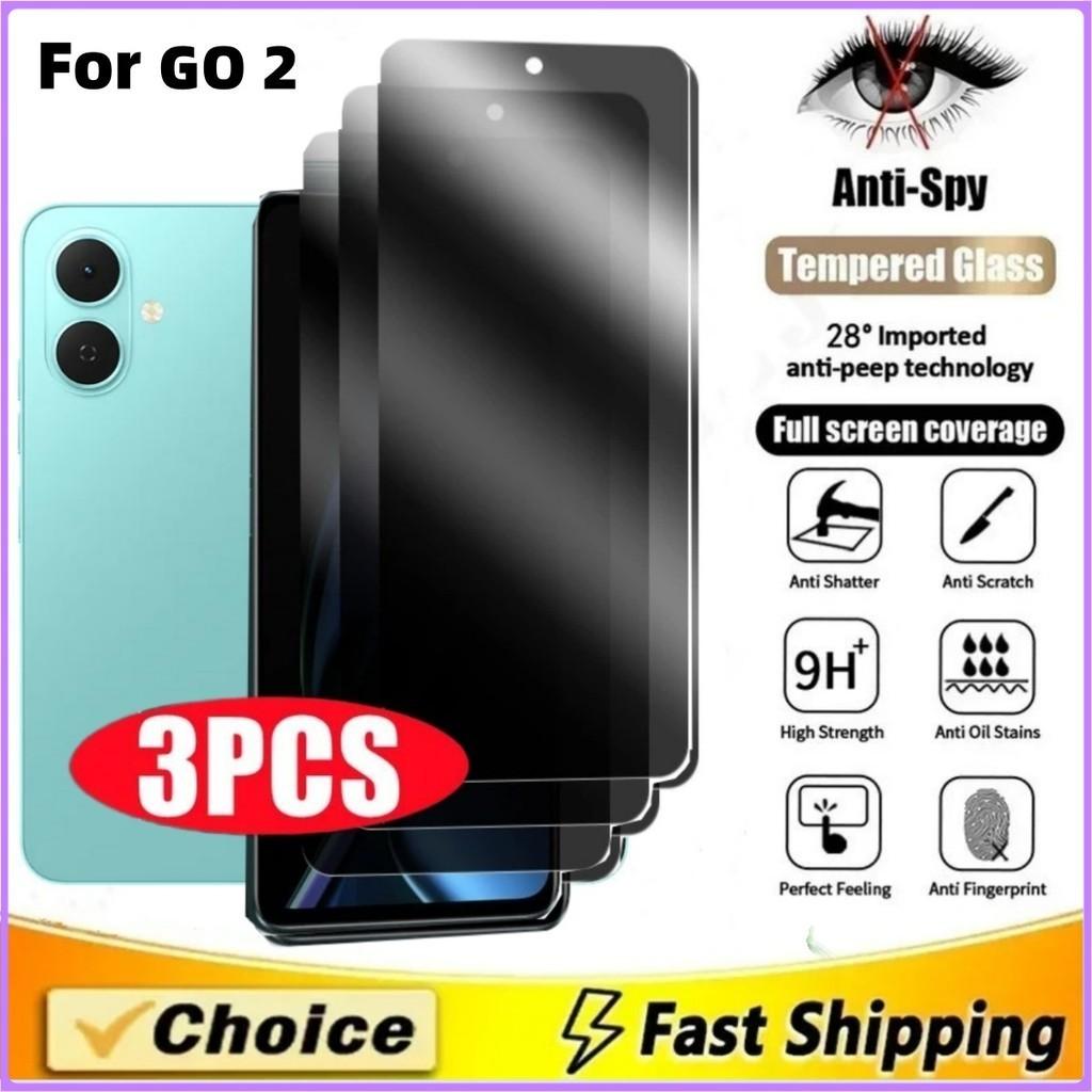 

3-5Pcs Privacy Screen Protector for Tecno Spark GO 2 Mobile Phone Screen Tempered Glass Protector Anti-Peep Explosion Protective Case Spark GO 2