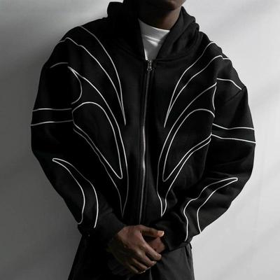 European and American Y2K Street Personalized Print Men's and Women's Fashionable Loose Hoodie