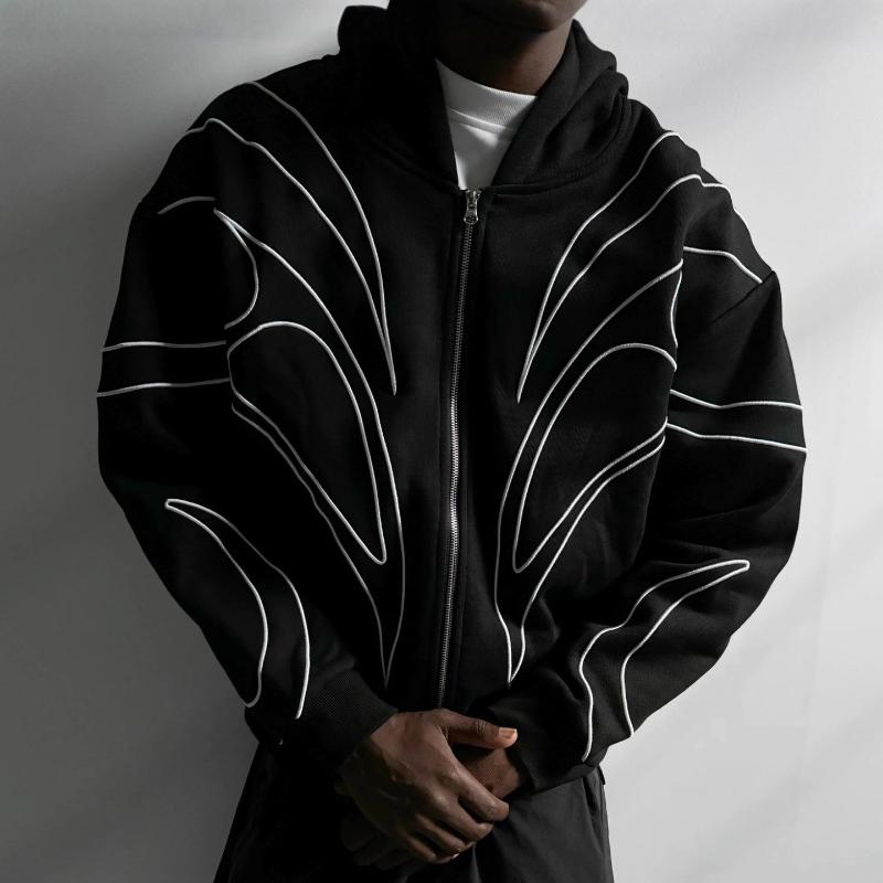 European and American Y2K Street Personalized Print Men's and Women's Fashionable Loose Hoodie