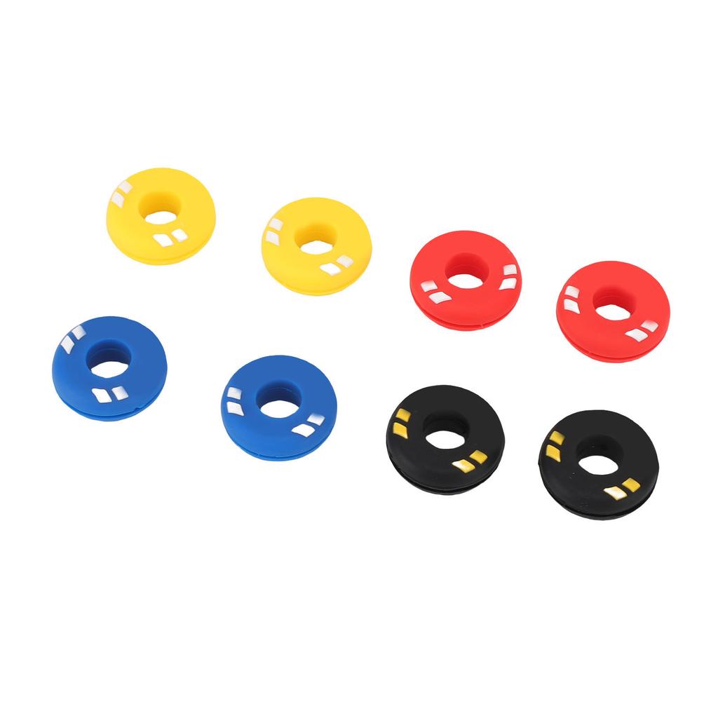 8Pcs Tennis Racquet Vibration Dampener Rubber 4 Colors Tennis Shock Buffer for Practices Performances